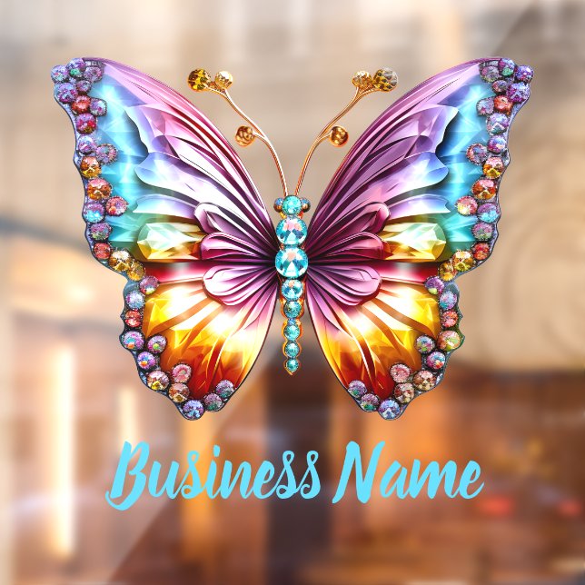 pastel gems butterfly  window cling (Sheet 2)