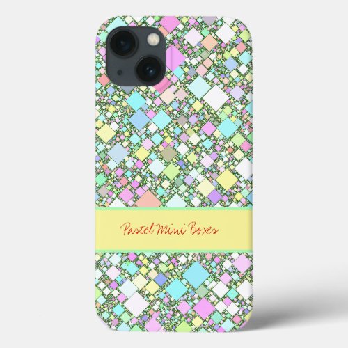 Pastel Geometric Abstract Background Personalized iPhone 13 Case