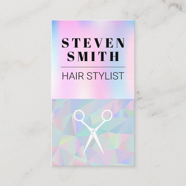 Pastel Geometric Background Appointment Card (Front)