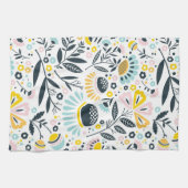 Pastel Geometric Floral Kitchen Towel (Horizontal)