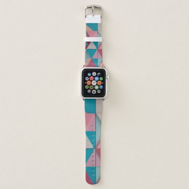 Pastel Geometric Pattern – Apple Watch Band (Front)