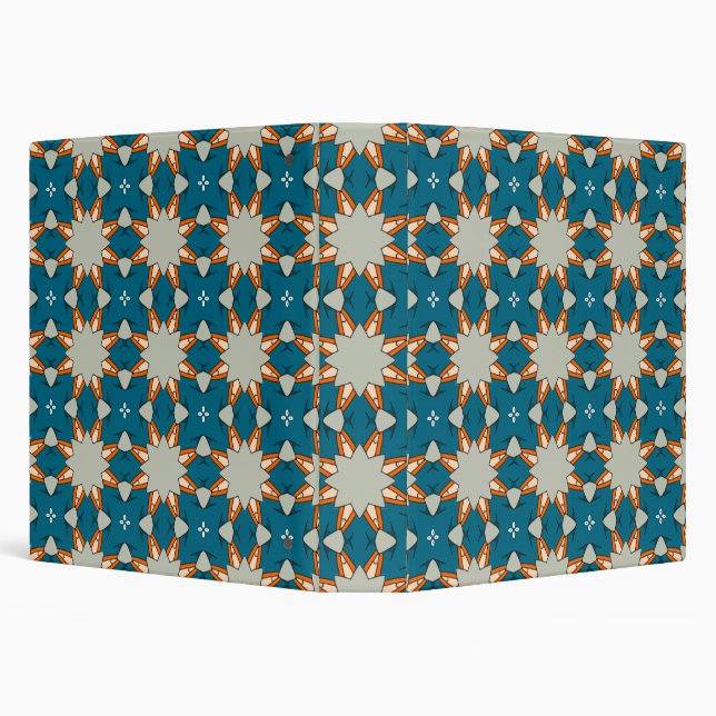 Pastel Geometric Pattern – Soft Abstract Color  3 Ring Binder (Background)