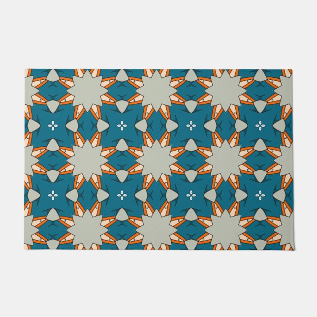 Pastel Geometric Pattern – Soft Abstract Color  Doormat (Front)