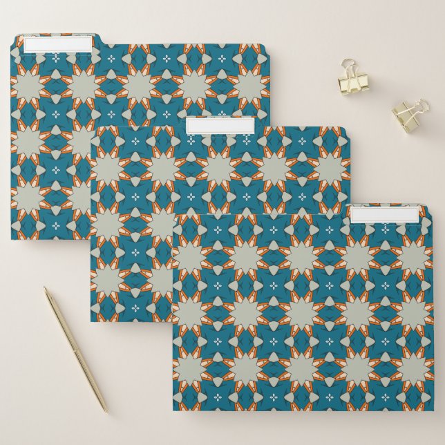 Pastel Geometric Pattern – Soft Abstract Color  File Folder (Set)