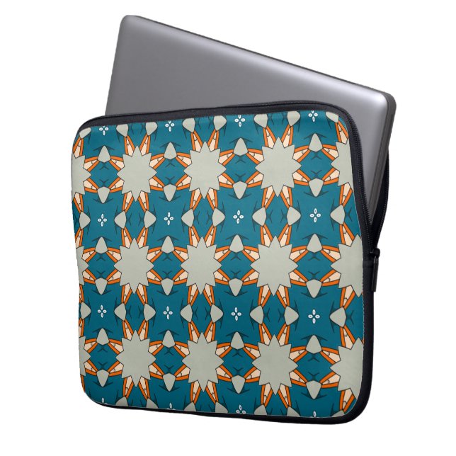 Pastel Geometric Pattern – Soft Abstract Color  Laptop Sleeve (Front Left)