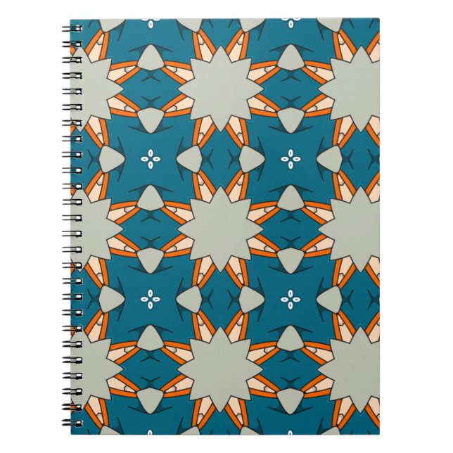 Pastel Geometric Pattern – Soft Abstract Color  Notebook (Front)