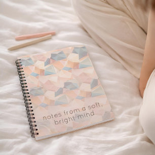 Pastel Geometric Pop Soft Spectrum Custom Notebook
