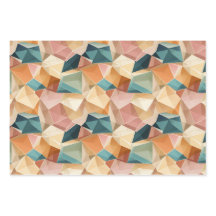 Pastel Geometric Pop | Wrapping Paper Sheets Set