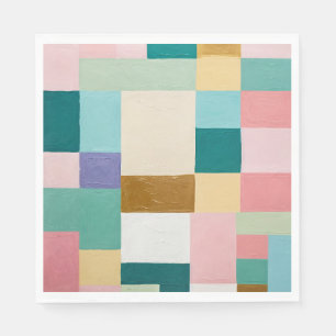 Pastel Geometric Quilt Napkins