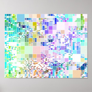Pastel Geometric Squares Poster
