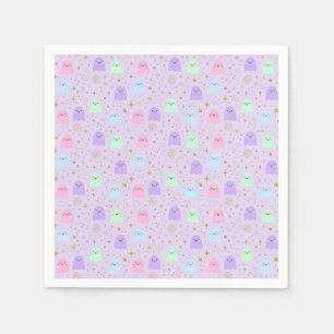 Pastel Ghost Halloween Paper Napkins - Cute Spooky