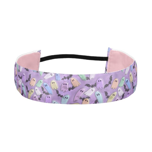 Pastel Ghost Party Athletic Headband (Front)