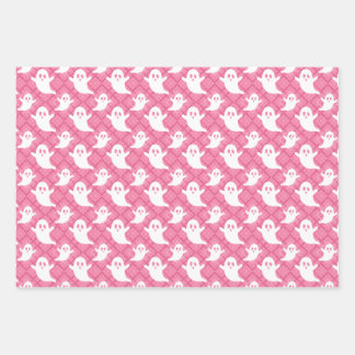 Pastel Ghosts Halloween Wrapping Paper set of 3