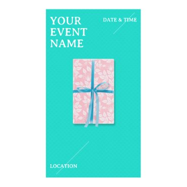 Pastel Gift Box Wrapped Present Minimal Birthday Digital Templates