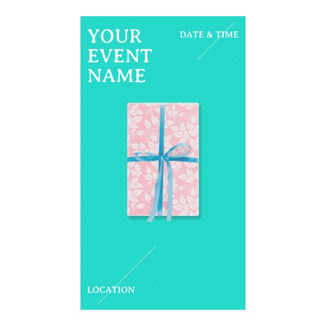 Pastel Gift Box Wrapped Present Minimal Birthday Digital Templates (Front)