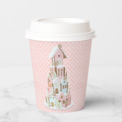 Pastel Gingerbread Castle Sugar Cake Paper Cups
