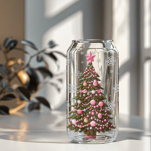 Pastel Gingerbread Christmas Can Glass
