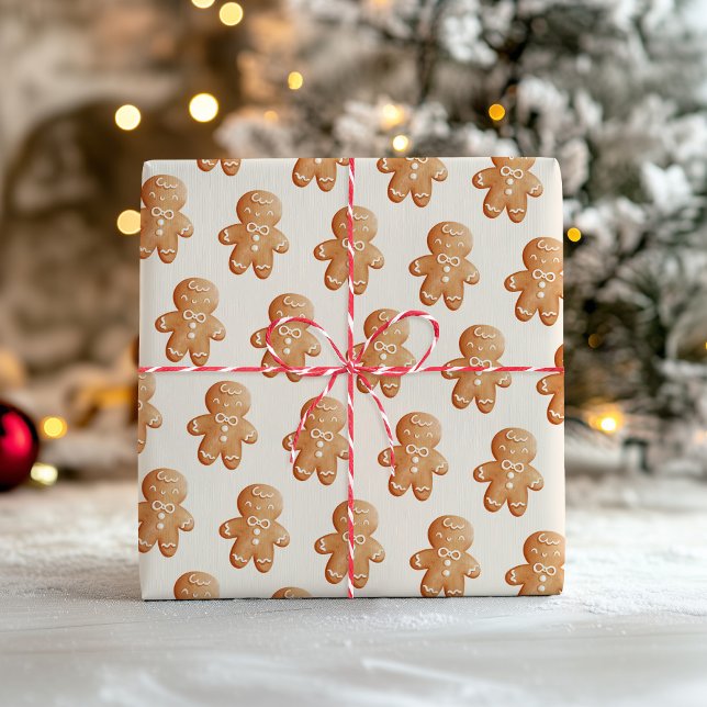 Pastel Gingerbread Man Cocoa Mug Christmas Wrapping Paper Sheets (Creator Uploaded)