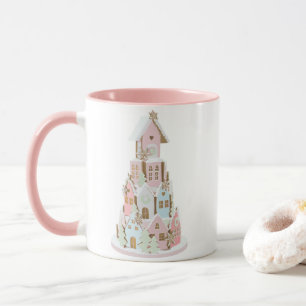 Pastel Gingerbread Sugar Castle Cake Mug