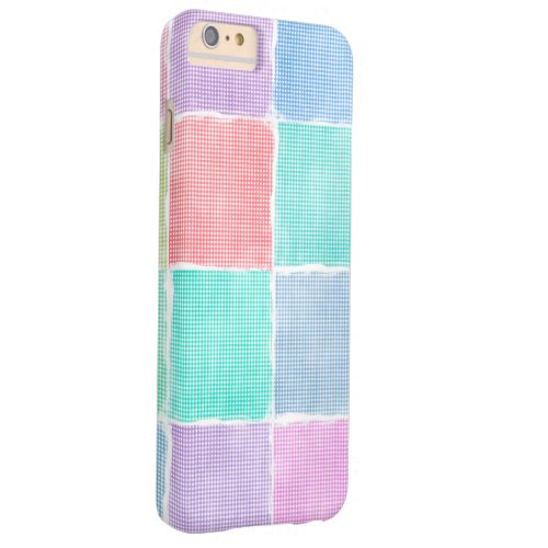 pastel gingham patchwork blocks barely there iPhone 6 plus case