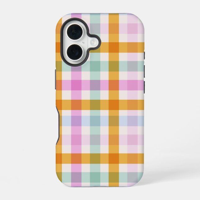 Pastel Gingham Phone Case (Back)