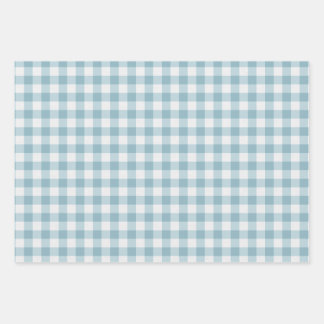 Pastel Gingham Wrapping Paper Sheets