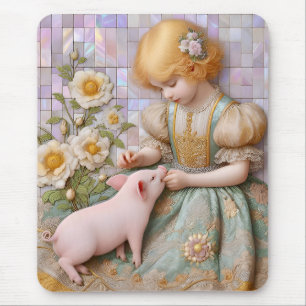 ~ Pastel Girl Piglet ~ Mousepad
