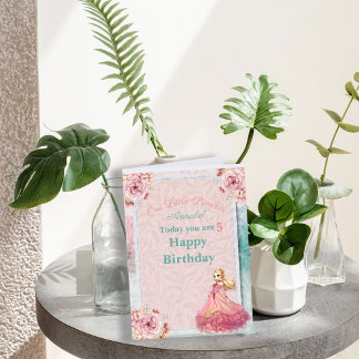 Pastel Girls Birthday Card Our Little Princess