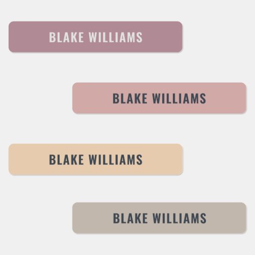 Pastel Girls Neutral Color Coded Kids Name School Labels