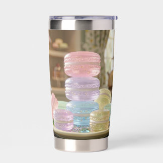Pastel Glass Macaron Cookies   Insulated Tumbler