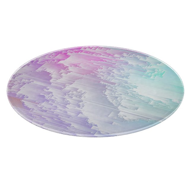 Pastel Glitch Cutting Board (Corner)