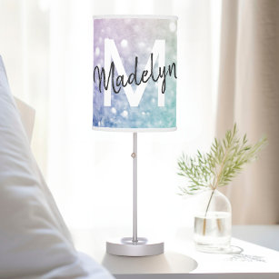 Pastel Glitter Bokeh BackgroundGlam Elegant Glitte Table Lamp