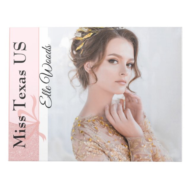 Pastel Glitter Custom Notepad (Front)