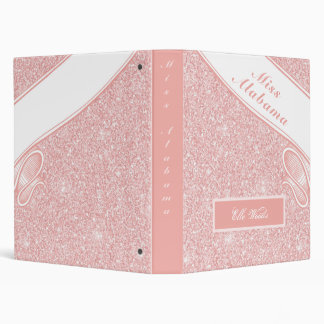 Pastel Glitter Custom Pageant Notebook Binder