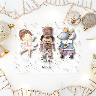 Pastel Glitter Nutcracker Note Card