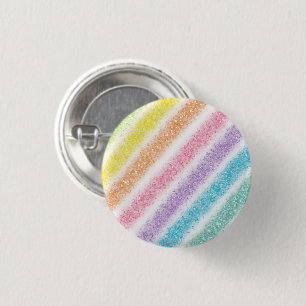 Pastel Glitter Rainbow Button