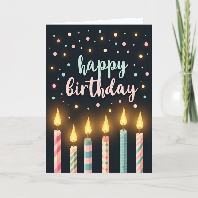 Pastel Glow Birthday Card (Front)