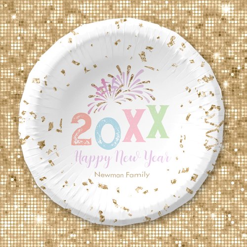 Pastel Gold Confetti New Years Eve Paper Bowls