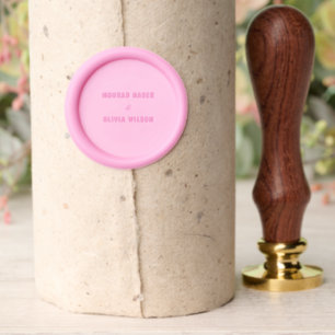 Pastel & Gold Floral Wedding Invitation Wax Seal Stamp
