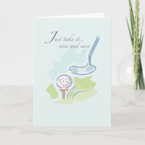 Pastel Golf Get Well Card