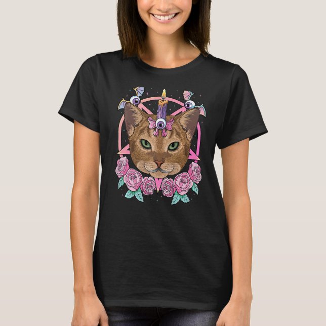 Pastel Goth Abyssinian Pagan Creepy Menhera Abyssi T-Shirt (Front)