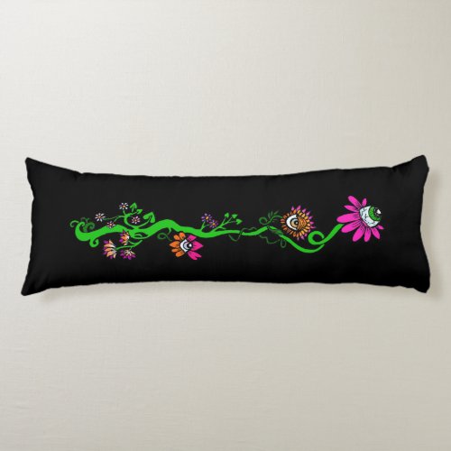 Pastel Goth Alien Floral Reversible Body Pillow