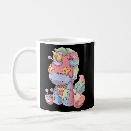 Pastel Goth Anime Kawaii Unicorn Creepy Voodoo Dol Coffee Mug