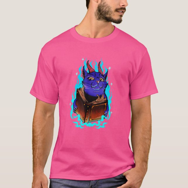 Pastel Goth Baphomet Cat Evil Pagan Gothic Kitten  T-Shirt (Front)