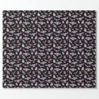 Pastel Goth Pink With Flying Bats Decorative Bath Mat Spooky 