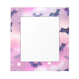 Pastel Goth Bats Pattern Notepad