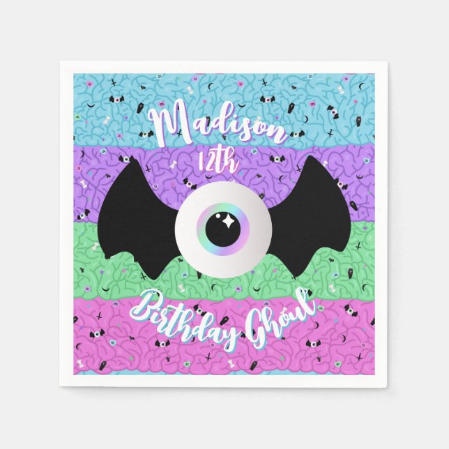 Pastel Goth Brains Napkins (Front)