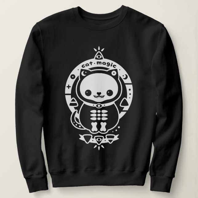 Pastel Goth Cat Magic Sweatshirt (Design Front)