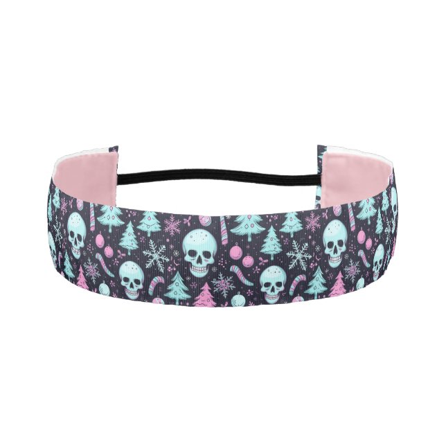 Pastel Goth Christmas Athletic Headband (Front)