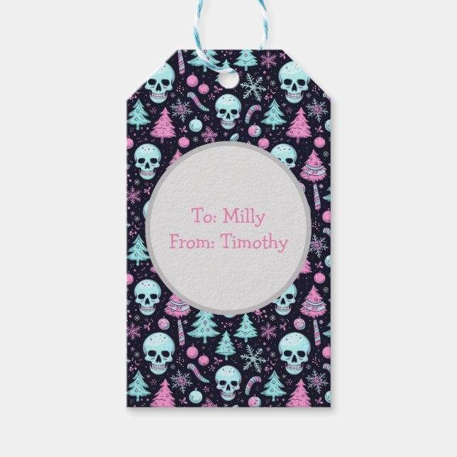 Pastel Goth Christmas Gift Tags (Front)